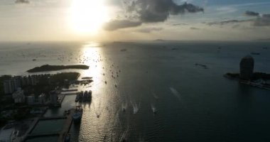 Hainan Adası, Çin 'deki hava görüntüleri.