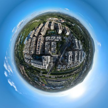 Çin 'in Hainan ilinde inşa halindeki modern tatil evleri