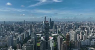 Çin şehrinin havadan görünüşü