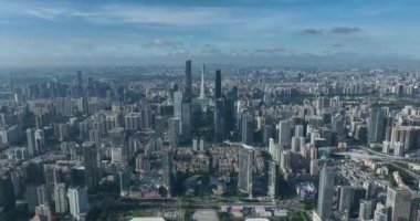 Çin şehrinin havadan görünüşü