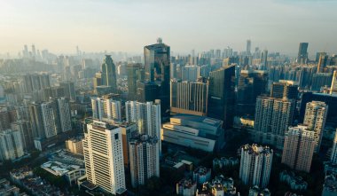 Guangzhou şehrinin havadan manzarası, Çin