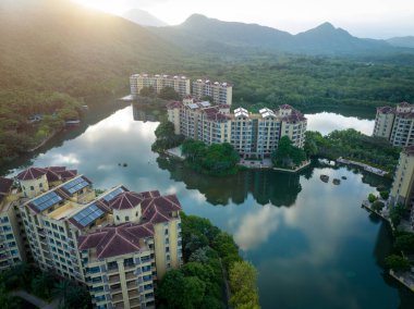Çin 'in Hainan ilindeki modern tatil evleri
