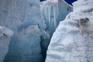 Tibet, Çin 'deki devasa buzulun manzarası
