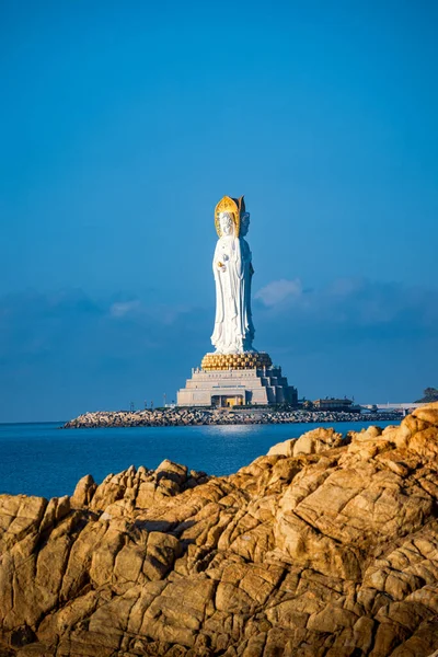 Buddhaism Guanyin Statue Seaside Nanshan Temple Hainan Island China — Stock Photo, Image