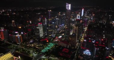 Guangzhou, Çin - 05 Ağustos 2023: Çin 'in Guangzhou kentindeki modern gökyüzü manzarası 