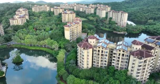 Сучасні Курортні Будинки Провінції Хайнань Китай — стокове відео