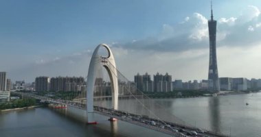 Guangzhou şehrinin havadan manzarası, Çin
