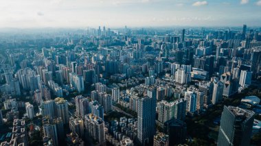 Guangzhou şehrinin havadan manzarası, Çin