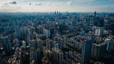 Guangzhou şehrinin havadan manzarası, Çin