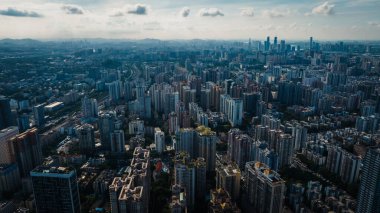 Guangzhou şehrinin havadan manzarası, Çin
