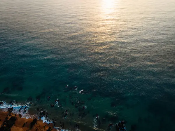 Luchtfoto Van Een Prachtig Zeegolfoppervlak — Stockfoto