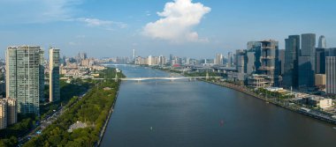 Guangzhou ,China - July 26,2023: Aerial view of landscape in Guangzhou city, China clipart