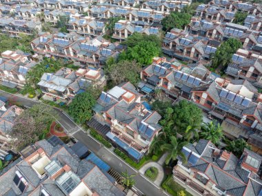 Çin 'in Hainan ilindeki güzel tatil evleri.