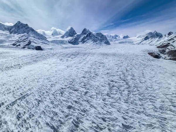 Letecký Pohled Ledovcovou Krajinu Tibetu Čína — Stock fotografie