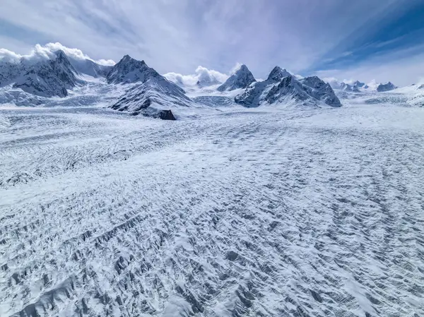 Letecký Pohled Ledovcovou Krajinu Tibetu Čína — Stock fotografie