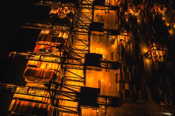 Luftaufnahme Des Containerterminals Yantian Der Stadt Shenzhen China lizenzfreie Stockfotos