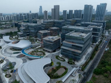 Çin 'in Chengdu şehrinde insansız hava aracı manzarası
