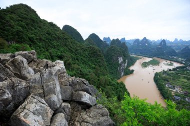 Yanshuo ilçesinin güzel manzarası, Çin