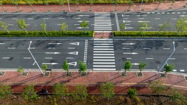 Çin 'de kentleşmenin hava manzaralı yeni sürüş yolu