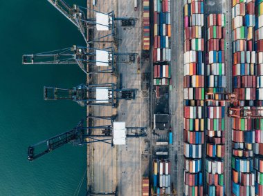 Aerial view of Yantian international container terminal in Shenzhen city, China