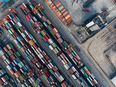 Aerial view of Yantian international container terminal in Shenzhen city, China