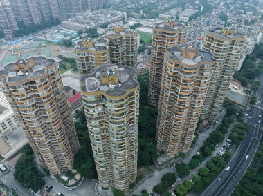 Çin 'in Chengdu şehrindeki hava manzarası