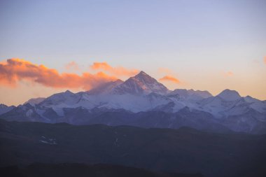 Tibet, Çin 'deki Everest Dağı manzarası