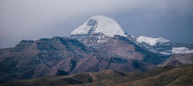 Mount Kailash landscape in tibet, China clipart