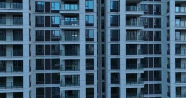 Çin 'in Chengdu şehrindeki yeni apartmanların hava manzarası.