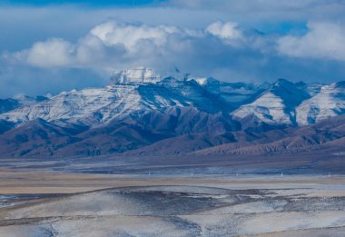 Tibet, Çin 'deki Kailash Dağı manzarası