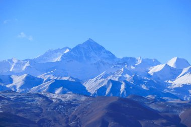 Tibet, Çin 'deki Everest Dağı manzarası