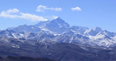Tibet, Çin 'deki güzel dağ manzarası