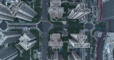 Chengdu, Çin - 11 Mayıs 2024, Çin 'in Chengdu şehrindeki inşaat alanının hava görüntüleri.