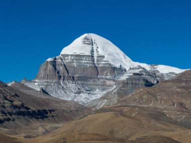Tibet, Çin 'deki Kailash Dağı manzarası