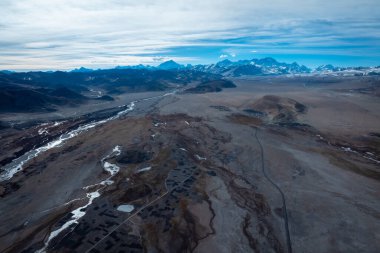 Tibet, Çin 'deki Everest Dağı manzarası