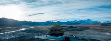 Tibet, Çin 'deki antik Çin Guandi tapınağı.