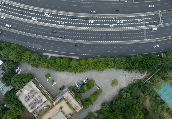 Çin 'in Chengdu şehrindeki hava manzarası. 