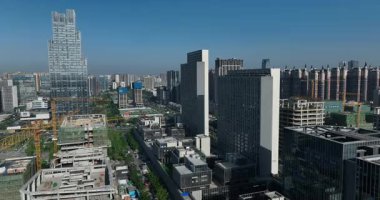 Modern Guangzhou şehrinin havadan görünüşü, Çin