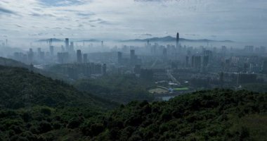 Shenzhen şehrinin havadan manzarası, Çin