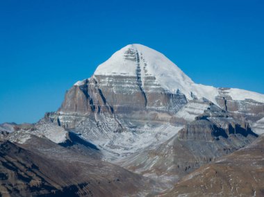 Kışın Kailash Dağı manzarası, Tibet, Çin