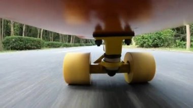 Kaykay tekerlerinin yakın görüntüsü