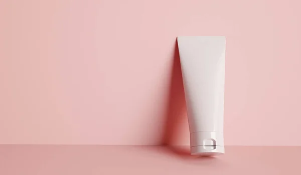 Produto Tubo Cosmético Simular Modelo Embalagem Cuidados Com Pele Beleza — Fotografia de Stock