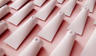 Kozmetik tüp ürünü maketi. Çoklu ürün arkaplan görüntüsü. 3B Hazırlama.