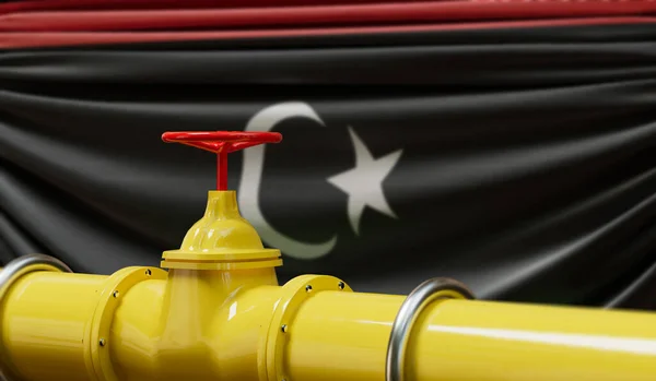 Ливия Нефте Газопровод Концепция Нефтяной Промышленности Рендеринг — стоковое фото