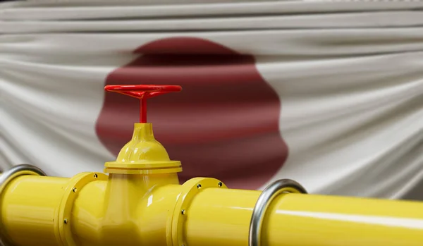 Gasoducto Petróleo Gas Japón Concepto Industria Petrolera Renderizado —  Fotos de Stock