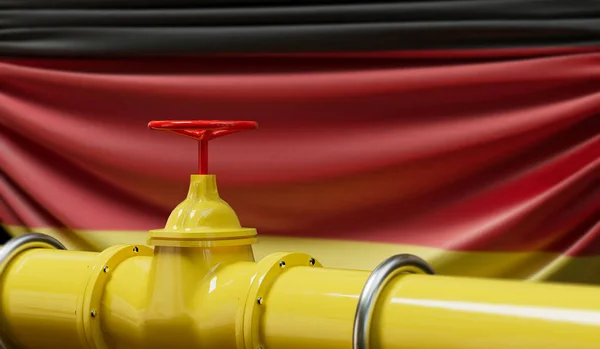 Germany Oil Gas Fuel Pipeline Oil Industry Concept Rendering — Stok fotoğraf