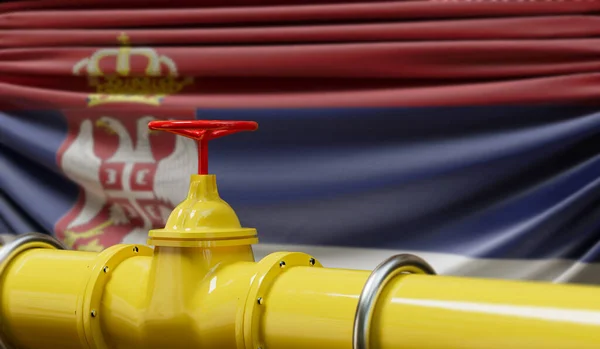 Serbia Oil Gas Fuel Pipeline Oil Industry Concept Rendering — Stok fotoğraf