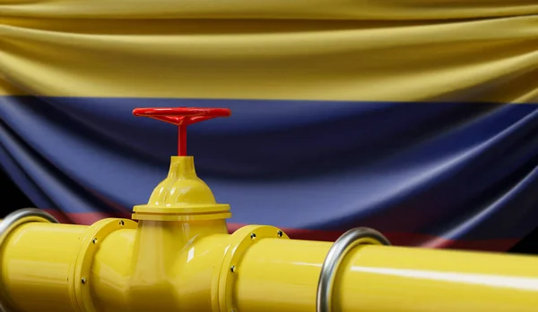 Colombia Oleodotto Gasdotto Concetto Industria Petrolifera Rendering — Foto Stock