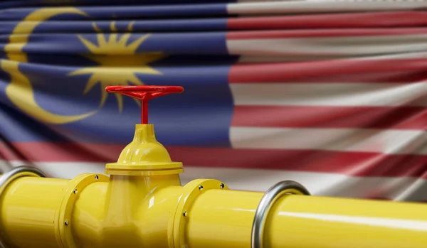Malaysia Oil Gas Fuel Pipeline Oil Industry Concept Rendering — Photo