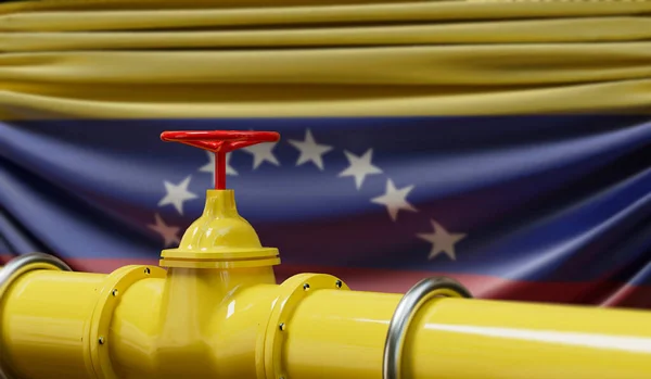 Venezuela Oil Gas Fuel Pipeline Oil Industry Concept Rendering — Stok fotoğraf